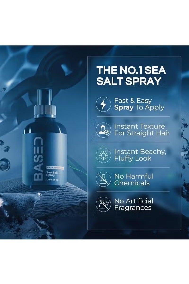 Based Sea Salt Spray, Natural Finish Sea Salt Spray for Hair, Gives Volume and Texture, Enriched with Seaweed and Vitamin B5, Lightweight and Non-Greasy, Paraben Free - Image 2