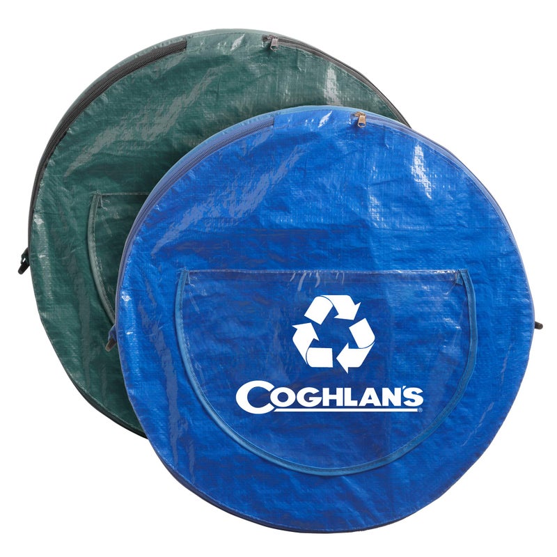 Coghlan's Coghlans PopUp Lightweight Trash Recycle Can Collapsible DualPurpose Bin for Camping RV and Travel Durable Compact and Easy to Store 295 Gallon