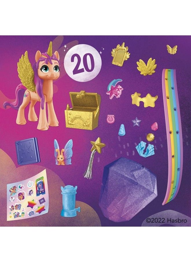 my little Pony - : A New Generation Movie Crystal Adventure Alicorn Sunny Starscout  3Inch Alicornstyle Toy, Surprise Accessories, Bracelet - Image 1