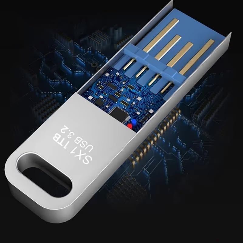 محرك أقراص USB 3.1 بسعة 1 تيرابايت للاستخدام المكتبي، هيكل معدني، أسود، مقاوم للماء ونقل عالي السرعة - Image 4