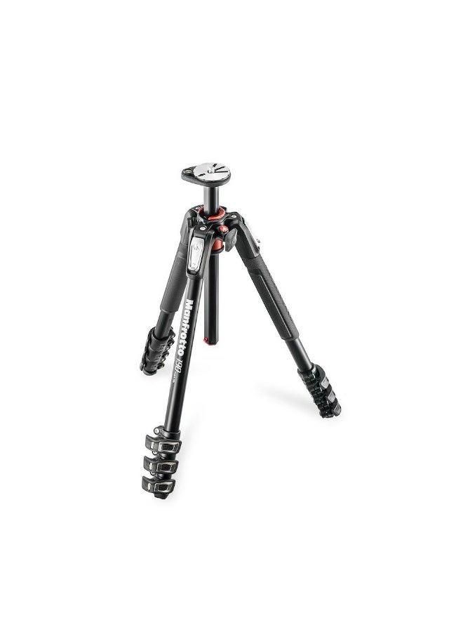 مانفروتو ترايبود Manfrotto MT190XPRO4 190X PRO من الألمنيوم، 4 أقسام، ترايبود احترافي لكاميرات DSLR والميرورليس مع قفل سريع وارتفاع قابل للتعديل وعمود أفقي 90° – أسود - Image 1