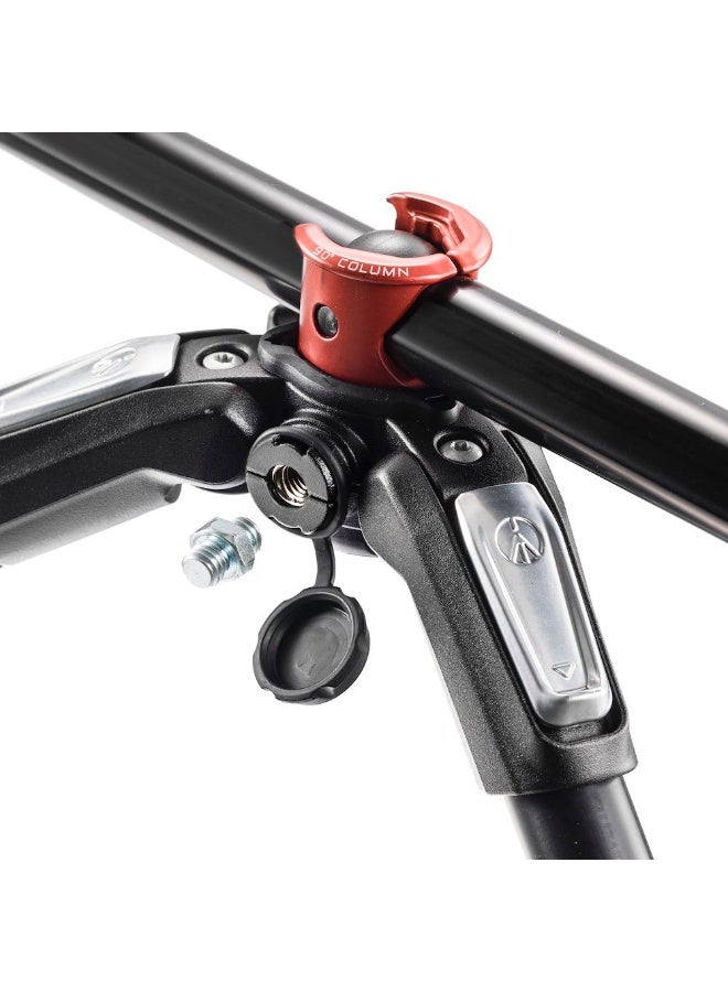 مانفروتو ترايبود Manfrotto MT190XPRO4 190X PRO من الألمنيوم، 4 أقسام، ترايبود احترافي لكاميرات DSLR والميرورليس مع قفل سريع وارتفاع قابل للتعديل وعمود أفقي 90° – أسود - Image 4