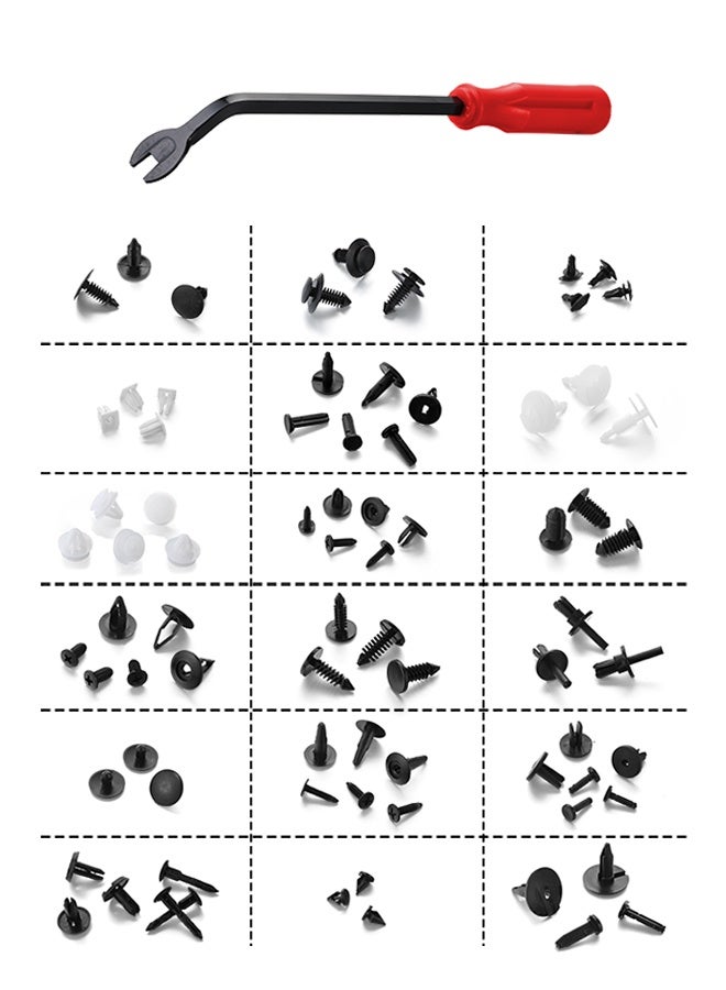 LAWAZIM 415-Piece Auto Fastener Clips With Clips Removal Tool - Assorted Car Body Plastic Push Retainer Pin Rivet Fasteners Kit with Moulding, Bumper, Fender, Trim Clips - for Universal Vehicle Repair - Image 2