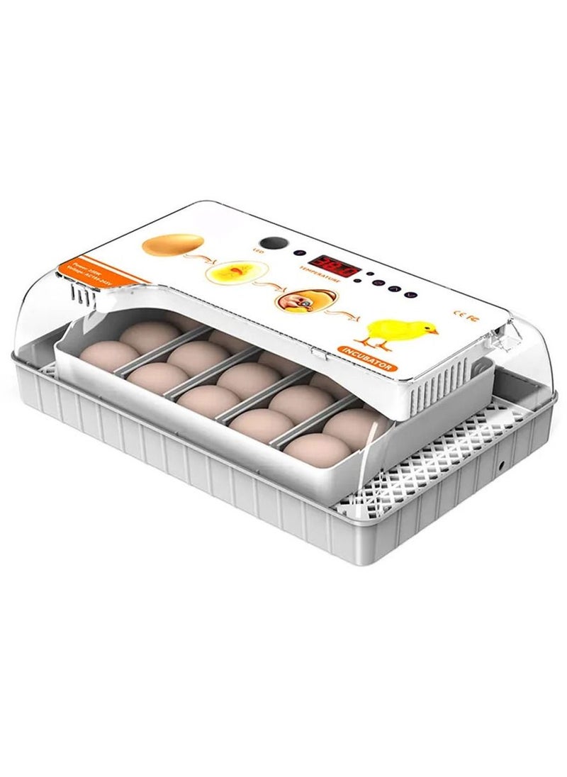 CATANES - Visible Transparent 20 Eggs Hatcher Machine Temperature Control with Humidity Display Bird Eggs Incubator - Image 1