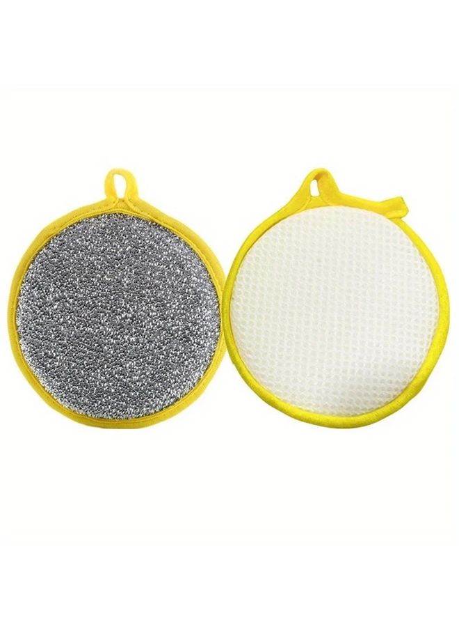 5 Pack Silvery Wire Scrub Sponges Double Sided Kitchen Cleaning For Pots Pans - Image 4