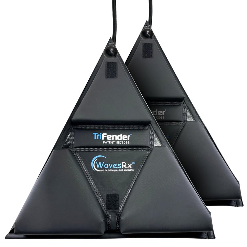 WAVESRX PWC Fender Bumper for Safe Jet Ski Docking | Foldable Easy-to-Store Marine Bumpers Offer Ultimate Protection from Dock Rash and Scratches | Adjustable Length Bungee Cord + Hook & Safety Latch - Image 1