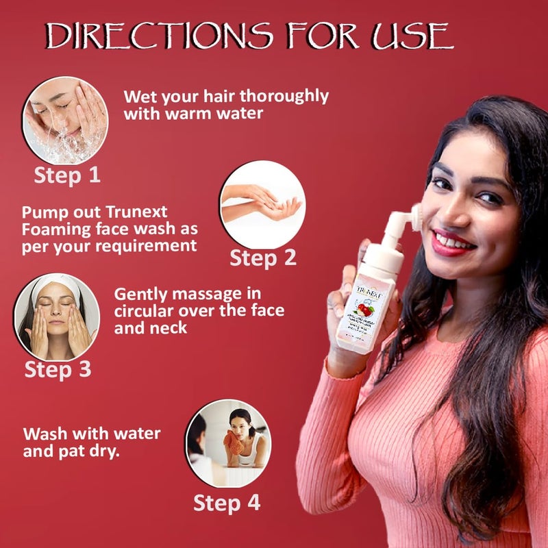 Trunext Apple Cider Vinegar Foaming Face Wash with Silicone Brush - Pack of 2, 150ml Each | Deep Cleansing & Balancing | All Skin Types | Natural & Chemical-Free | Easy Application - Image 2