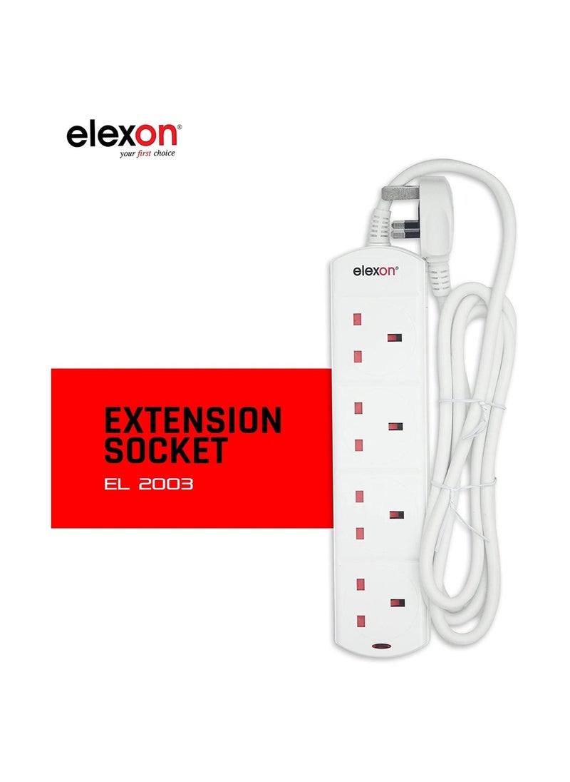 elexon - 3 Meter Multi Device Extension Cord Board for Home & Office - Image 1
