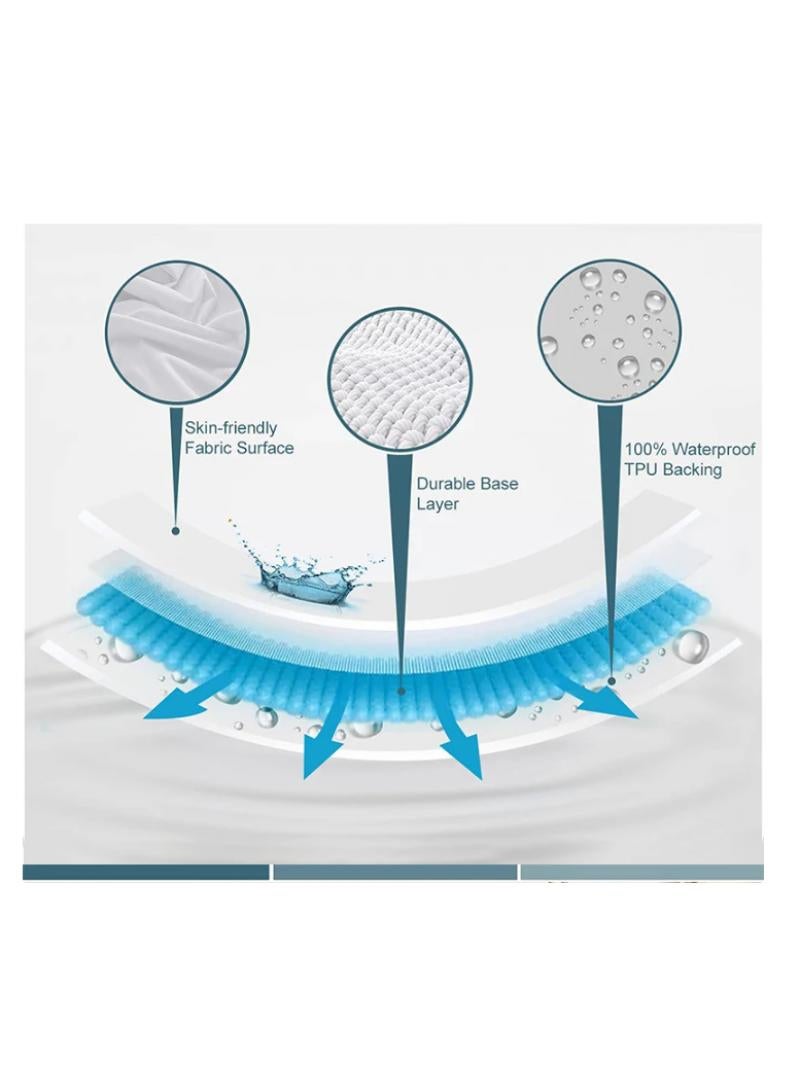 Y&D 180cmx200cm Solid Color Sanding Skin Friendly Soft Dustproof Waterproof Double Bed Hat  - Image 2
