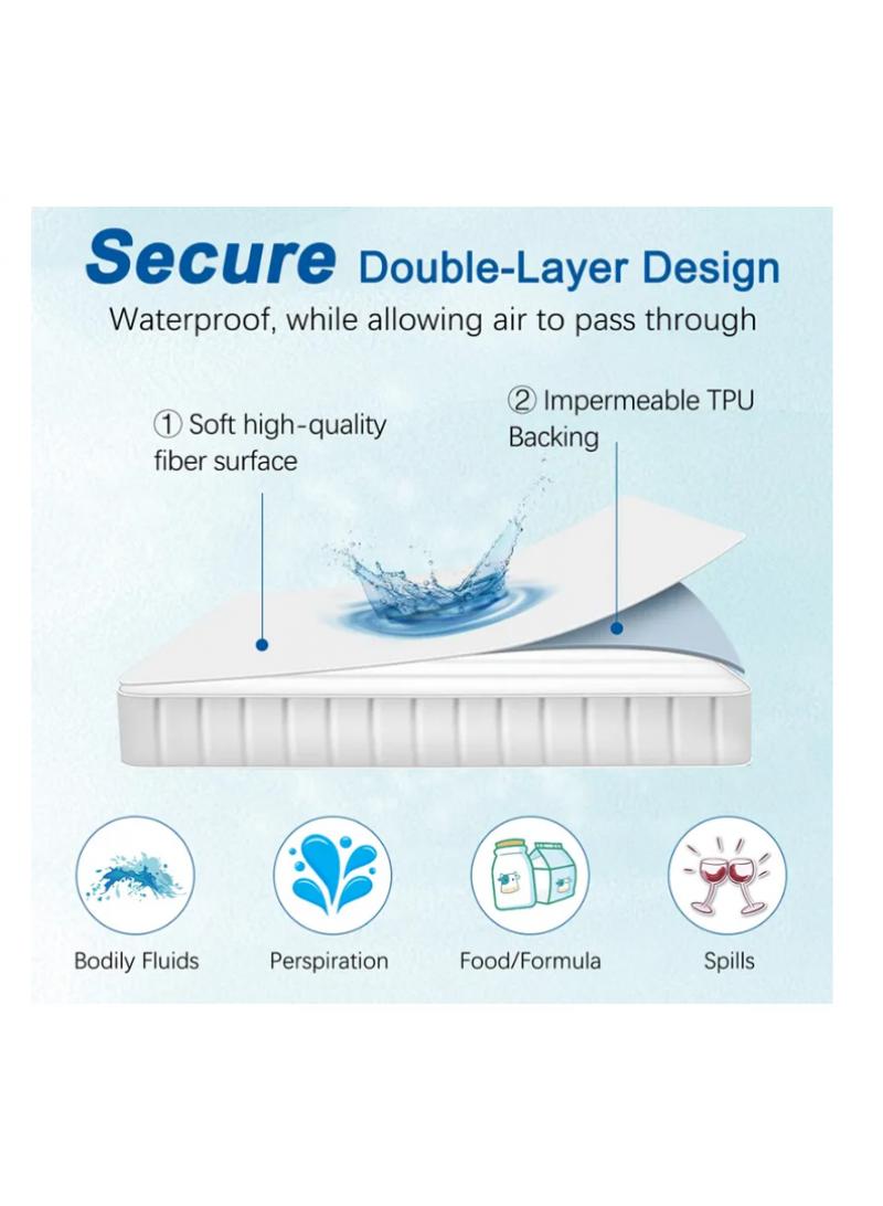 Y&D 180cmx200cm Solid Color Sanding Skin Friendly Soft Dustproof Waterproof Double Bed Hat  - Image 3