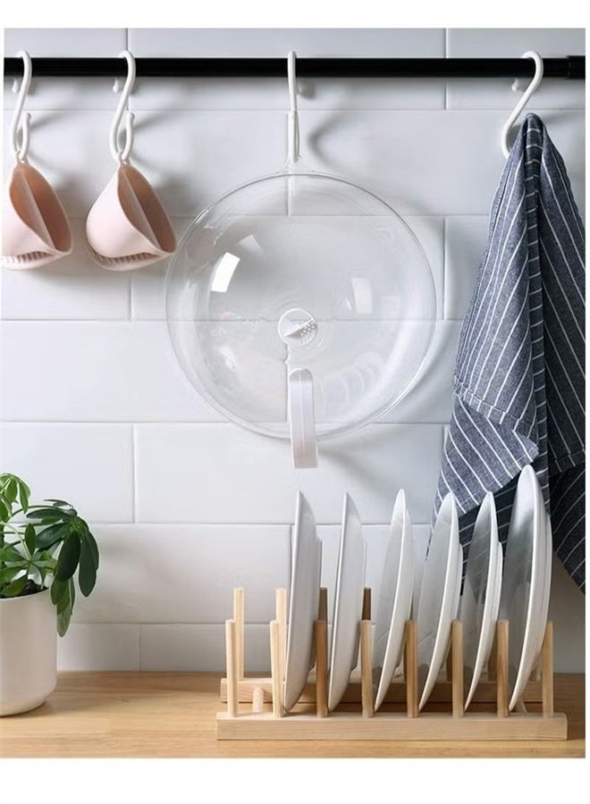 HOMESTAR Microwave Splatter Cover, Clear Microwave Splash Guard Cooker Lid with Handle, Safe Plastic Microwave Plate Cover for Food Splatter - Image 4