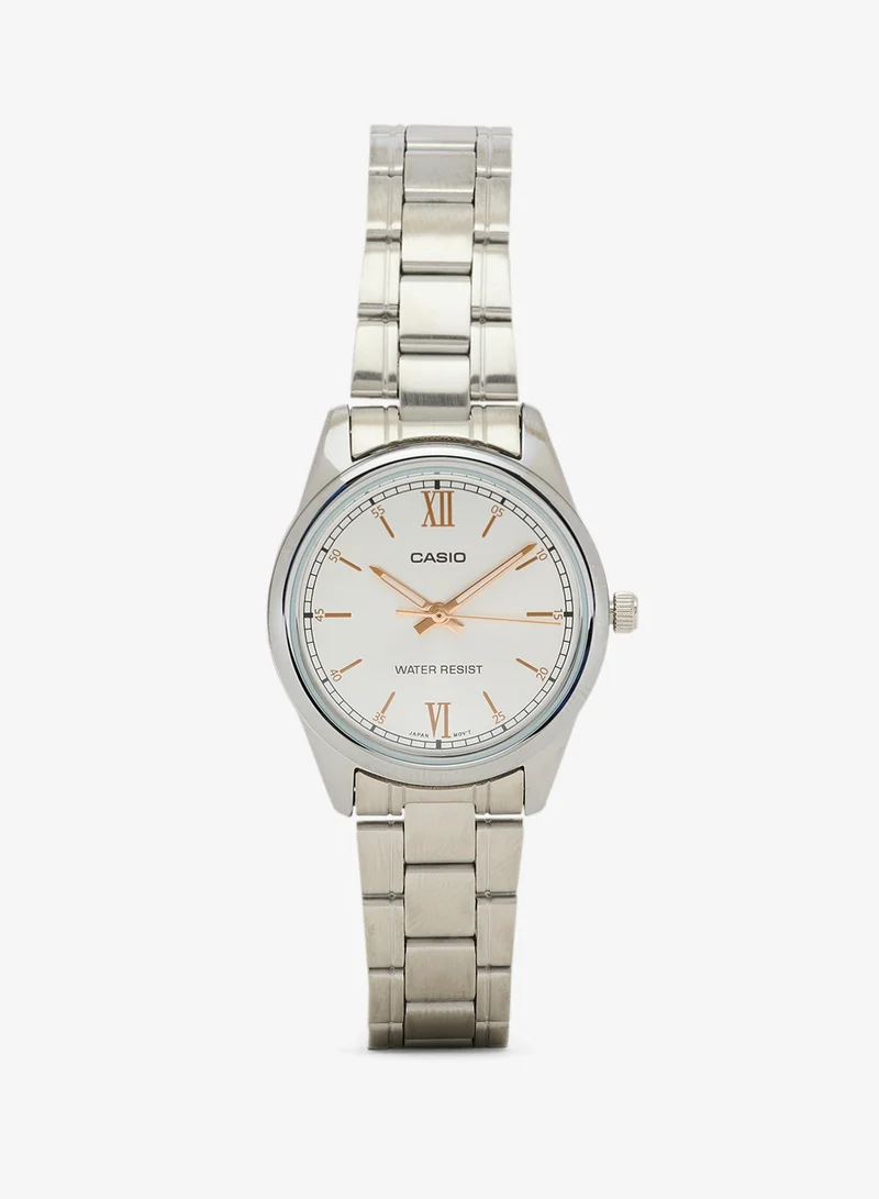 CASIO LTP-V005D-7B2 White Dial Stainless Steel Analog
