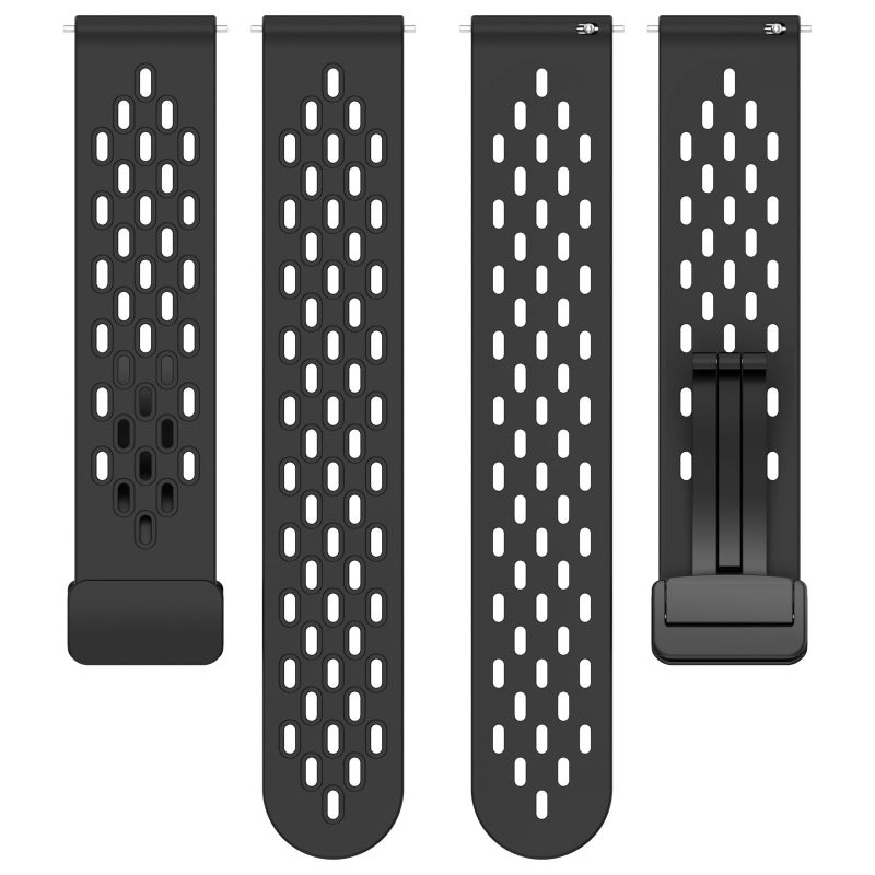 erorex For Amazfit Bip 5 22Mm Folding Magnetic Clasp Silicone Watch Band(Space Ash) - Image 5