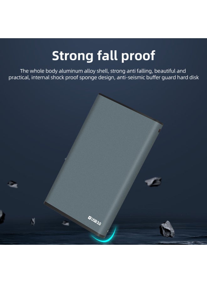 Generic - 2.5 Inch Notebook Mobile Hard Disk Box USB3.0 SATA Serial External Hard Disk Box Aluminum Alloy Efficient Heat Dissipation-Color:Sandblasting Black - Image 1