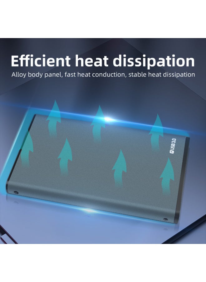 Generic - 2.5 Inch Notebook Mobile Hard Disk Box USB3.0 SATA Serial External Hard Disk Box Aluminum Alloy Efficient Heat Dissipation-Color:Sandblasting Black - Image 1