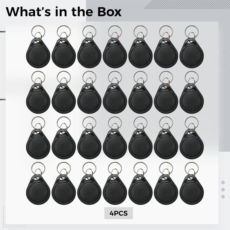50 Units of Black Key Fobs, CUID 13.56Mhz, Abs Access Control, Sector Formatting Rewritable, Modifiable Card Numbers, Firewall Bypass - Image 5