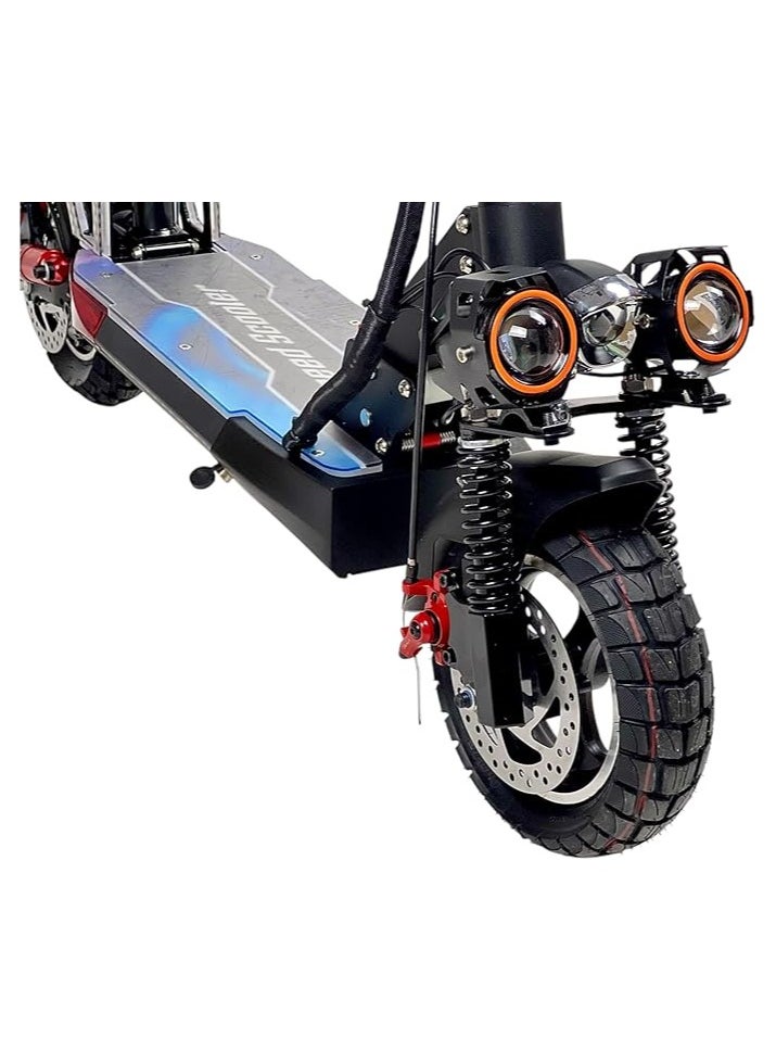Electric Kick Scooter V28 Pro, Max Speed 70 KM/H Range 35 KM 48V 15Ah Battery 1200W, Electric Foldable Scooter With Seat and 10 Inch Size Tires, Monster Scooter With Double Suspensions