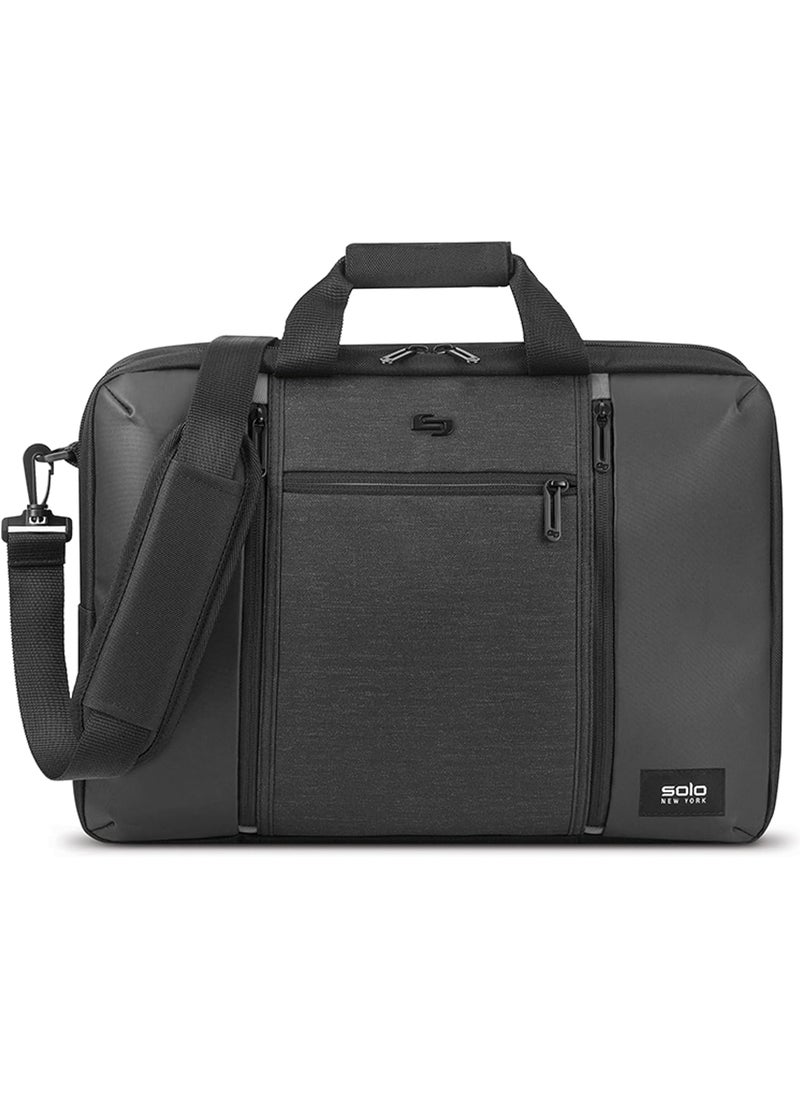 Solo Solo New York Highpass Hybrid Laptop Briefcase for Men and Women Fits Up 156Inch Laptop Black  - Image 1