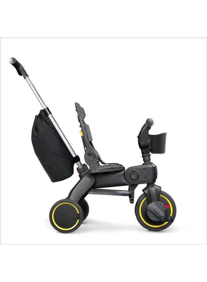 PureTuti Toddler Tricycle, Toddler Bike, 5-in-1 Compact Foldable Tricycle， Trike with Push Handle, Backrest and Safety Belt, Balance Bike (gray) - Image 2