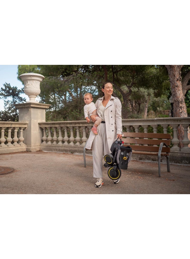 PureTuti Toddler Tricycle, Toddler Bike, 5-in-1 Compact Foldable Tricycle， Trike with Push Handle, Backrest and Safety Belt, Balance Bike (gray) - Image 3