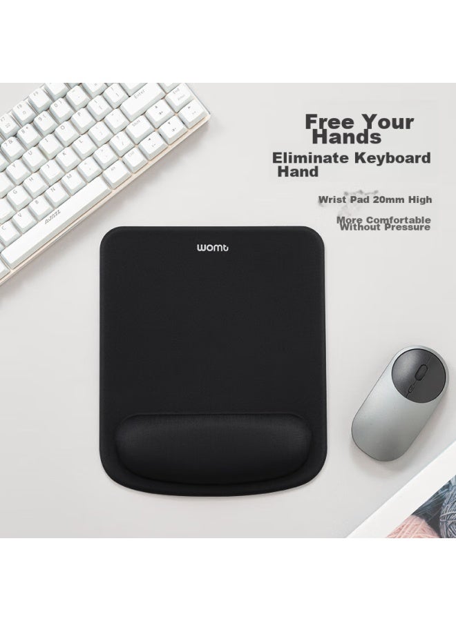 Womt Mouse Wrist Rest Pad, Laptop Mouse Hand Support Pad, Memory Foam Non-slip Wrist Rest, Office Typing And Gaming Hand Wrist Protector Mouse Pad For Men And Women - Image 3
