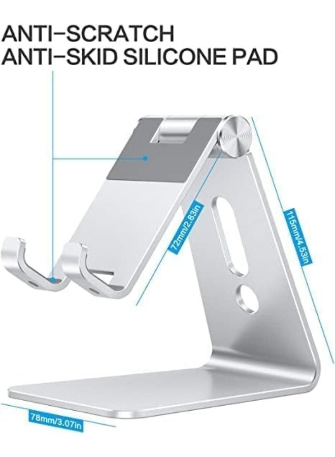 Omoton Adjustable Mobile Phone Stand for Desk Mobile Phone Stand Tablet Stand - Image 4
