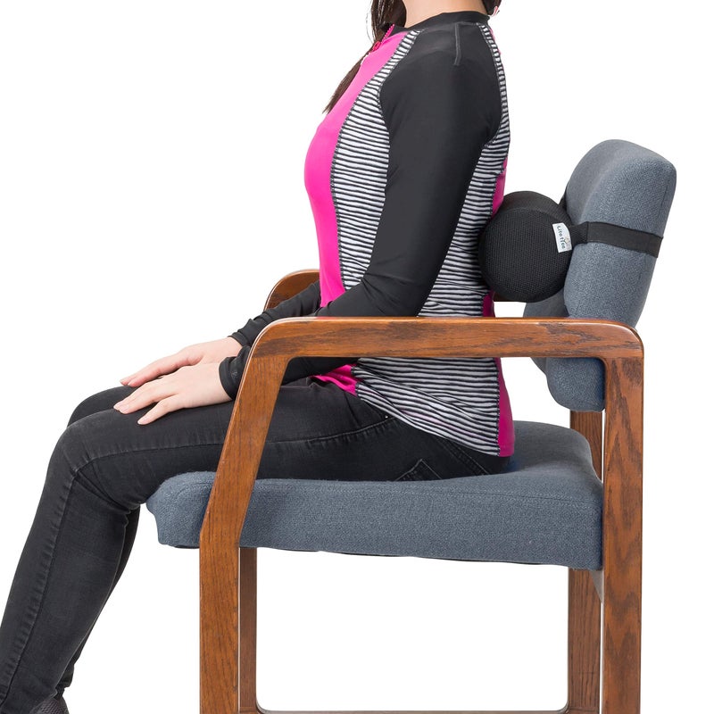 LitoTree Lumbar Roll for Back Support - 100% Memory Foam - Optimized Firmness - 11 Inches Long with 4.5 Inches Diameter - Breathable Mesh Pillow Cover - for Comfortable Alignment and Support - Image 2