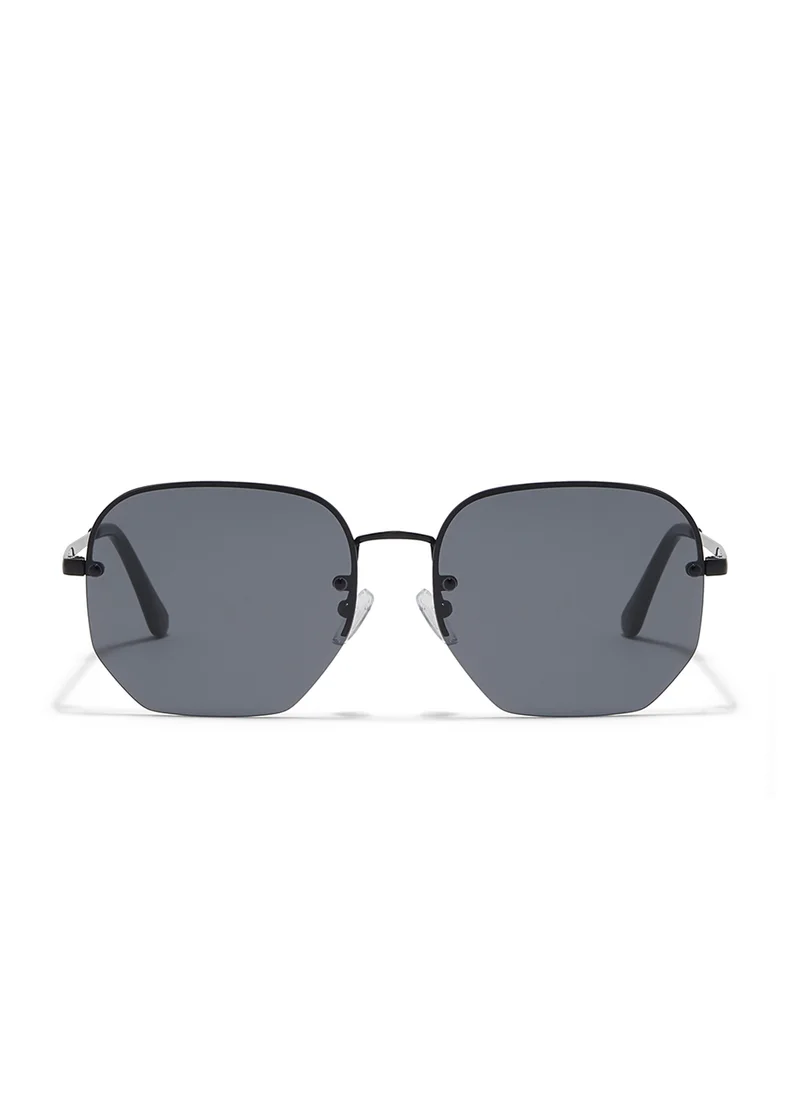 بلاك أوت BlackOut by eyewa NINA II Unisex Sunglasses, Black/Gray