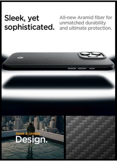 Spigen غطاء آيفون 16 برو ماكس إنزو من ألياف أراميد ماغ فيت مع ماغ سيف (2024) - أسود طبيعي  - Image 4