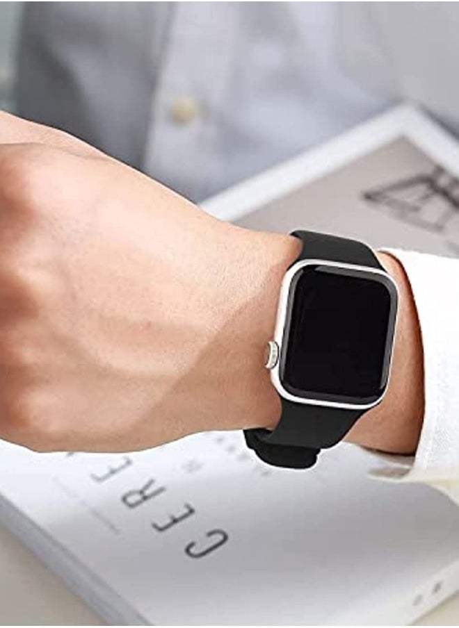 NIBEMINENT - Sport Bands Compatible with Apple Watch Band 38mm 40mm 41mm ,Soft Silicone Waterproof Strap Wristbands Compatible with iWatch Apple Watch Series 8 7 6 5 4 3 2 1 SE Women Men - Image 1
