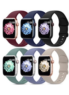 Sport Bands Compatible with Apple Watch Band 38mm 40mm 41mm ,Soft Silicone Waterproof Strap Wristbands Compatible with iWatch Apple Watch Series 8 7 6 5 4 3 2 1 SE Women Men