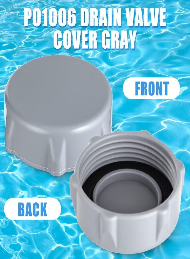 Tujoe P6H1158 Replacement Drain Valve Cap Plastic Swimming Pool Drain Connects Pool Pump Strainer Hole Plug Replacement Swimming Pool Replacement Hose Compatible with Coleman of Pools P01006 - Image 4