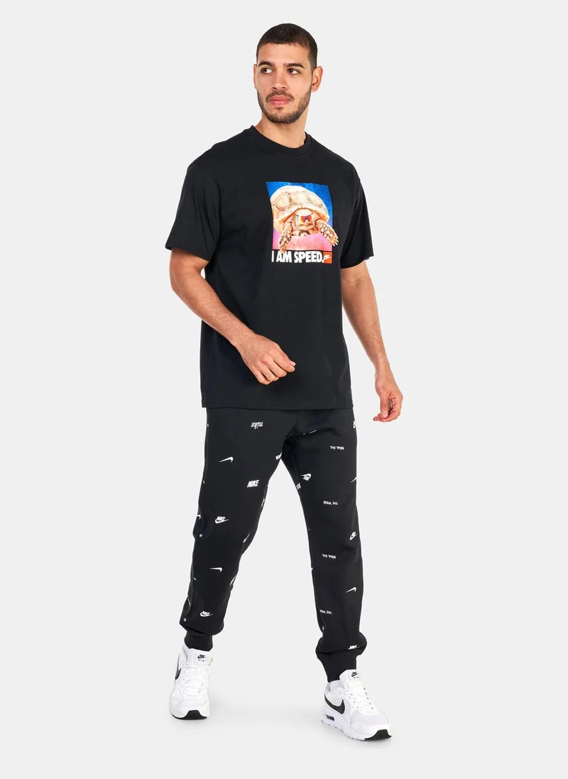 Nike Men's Club Fleece Brushed-Back Allover Print Joggers
