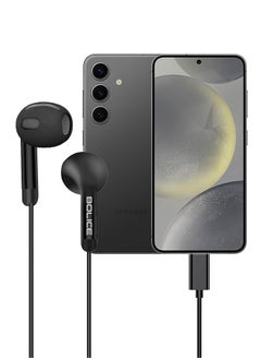 BOLICE USB C Headphones Compatiable with Samsung Galaxy S24 USB C In-Ear Headphones with Microphone Volume Control and Pure Sound Black  - Image 1