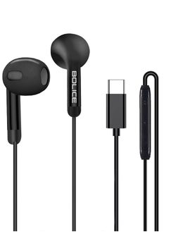 BOLICE USB C Headphones Compatiable with Samsung Galaxy S24 USB C In-Ear Headphones with Microphone Volume Control and Pure Sound Black  - Image 2