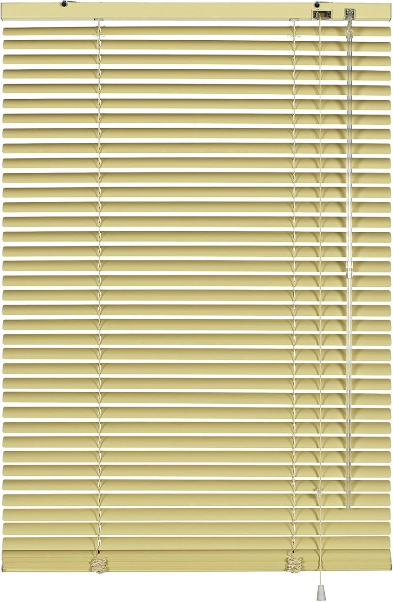 Gardinia Aluminium Venetian Blind, Privacy Screen, Sun Protection, Glare Protection, Wall and Ceiling Mounting, Aluminium Venetian Blind, Beige, 40 x 175 cm (W x H) - Image 1