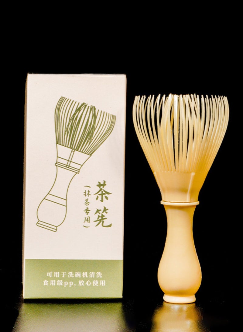 الراتنج ماتشا جلد Chasen فرشاة أدوات ماتشا مسحوق الشاي الأخضر مسحوق إعادة الاستخدام جلد إعداد اليابانية ماتشا الشاي (البيج) - Image 1