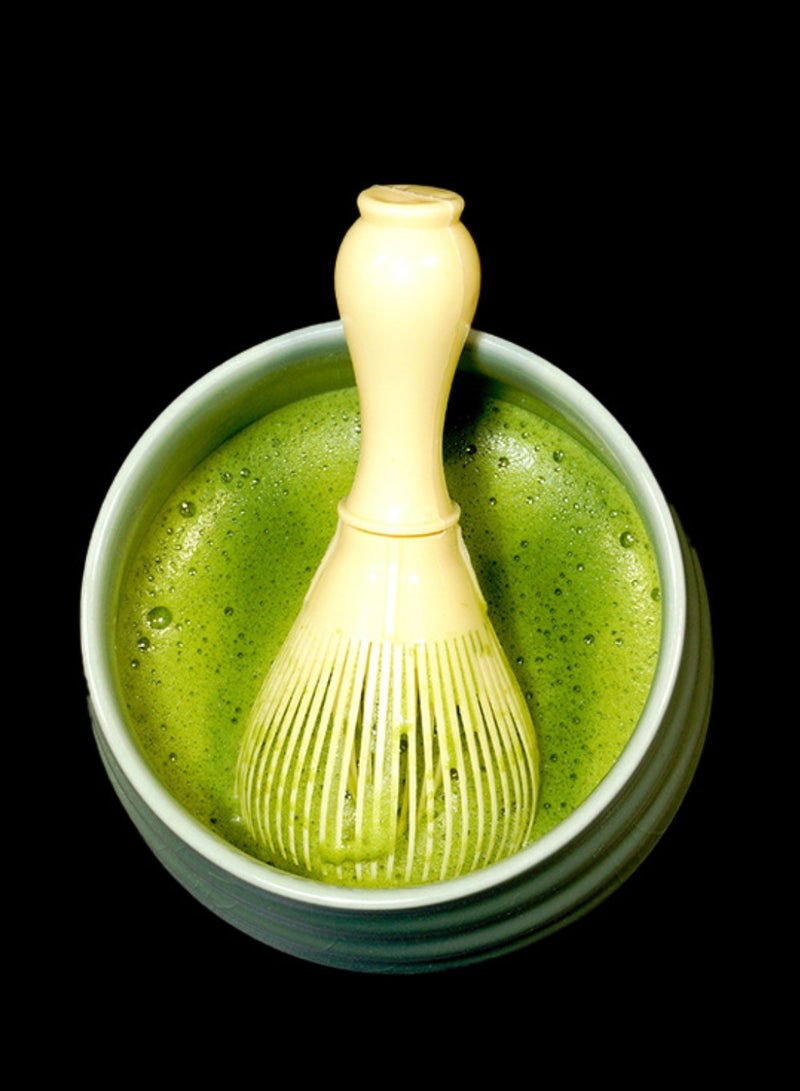 الراتنج ماتشا جلد Chasen فرشاة أدوات ماتشا مسحوق الشاي الأخضر مسحوق إعادة الاستخدام جلد إعداد اليابانية ماتشا الشاي (البيج) - Image 2