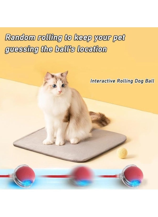 Generic - Chewie Viral Rolling Ball Dog Toy, Self Rolling Dog Ball Interactive Cat Toys, Chewie Smart Automatic Rolling Pet Ball for Large Small Dogs Motion Activated (Red) - Image 1