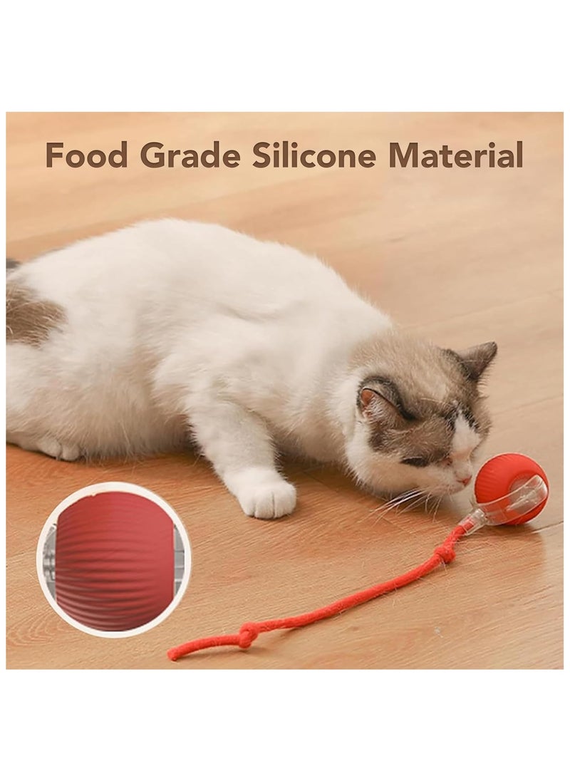 Generic - Chewie Viral Rolling Ball Dog Toy, Self Rolling Dog Ball Interactive Cat Toys, Chewie Smart Automatic Rolling Pet Ball for Large Small Dogs Motion Activated (Red) - Image 1