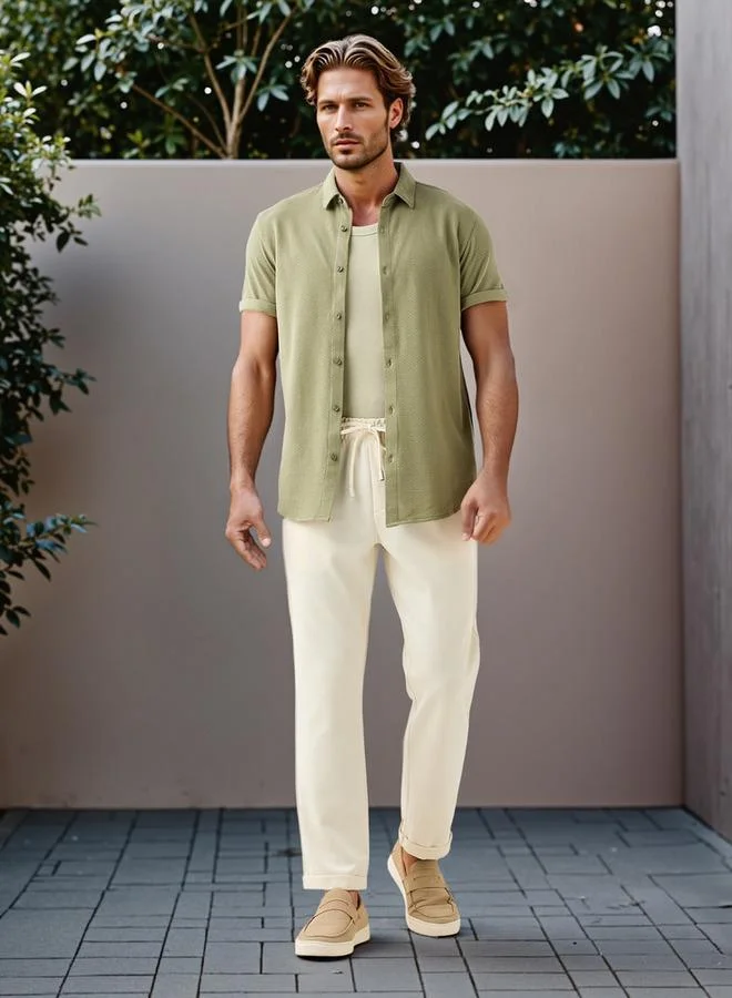 Iconic Iconic Textured Slim Fit Shirt