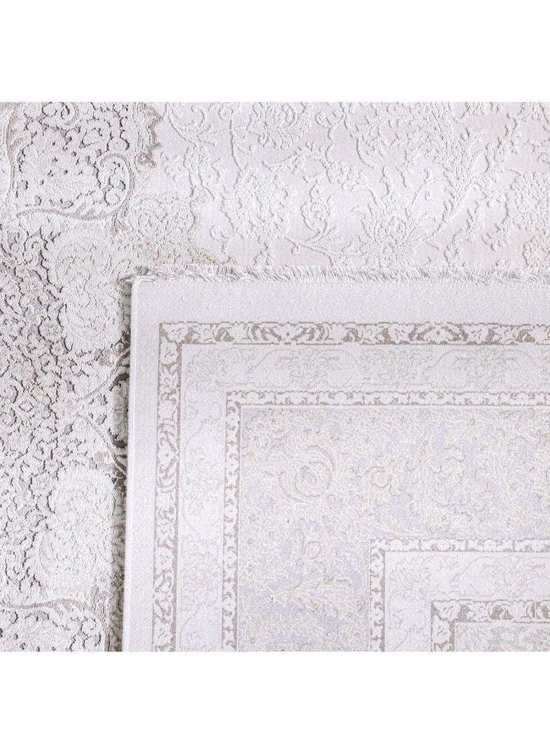 DANUBE HOME Luxura Artsilk Modernclassic Rug  Acrylic Area Rug Floor Covering L340xW240cm-Grey Beige  - Image 3