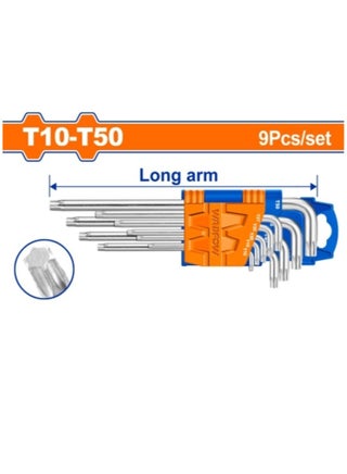 Wadfow Allen Key Torx Set 9 Piece Long - T10-T50 (WHK3291) Hex Key, Hex Key Allen Wrench Set, Hex Keys Set-9pcs with holder stand,  L key Stanley Set with 9 Pcs Long arm Flat - pzsku/Z30A6755095FD6C60E9B8Z/45/_/1711099046/00bffd80-6d56-4b9c-8c72-37d02698c32a