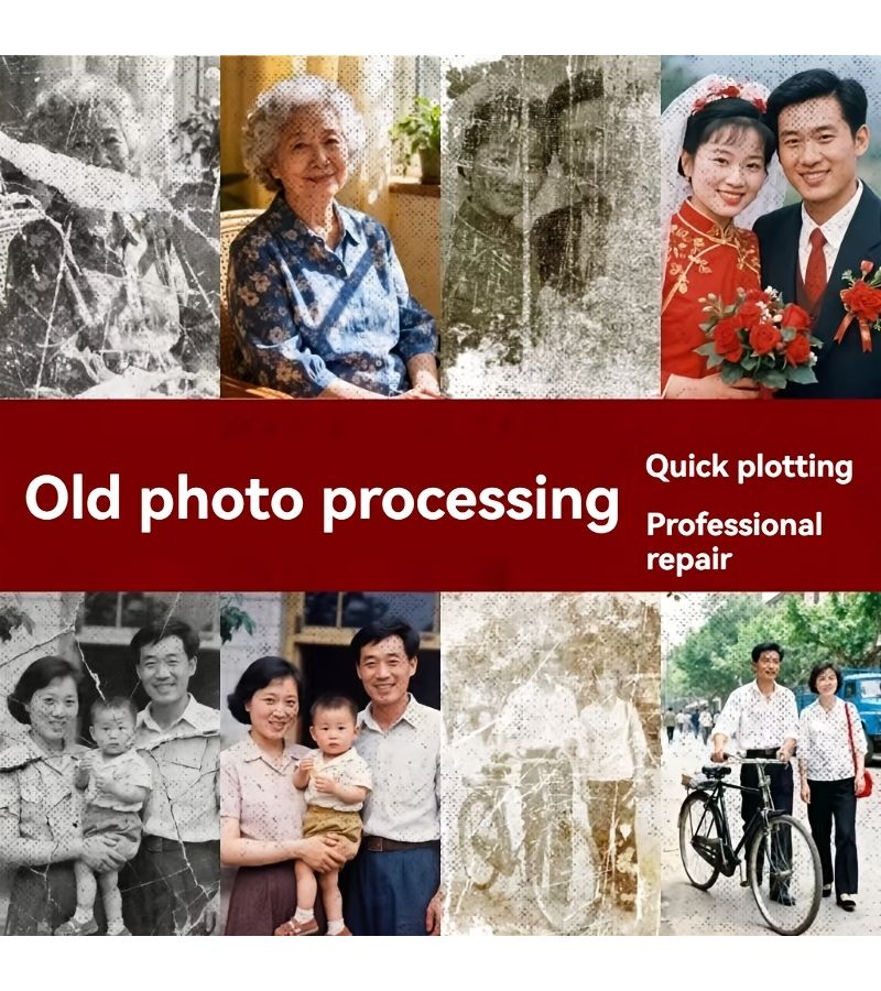 One Stop Photo Restoration Service For Damaged Old Pictures Blurred Faded Torn Photos Ordinary Repair 6 Inch 1pcs - Image 1