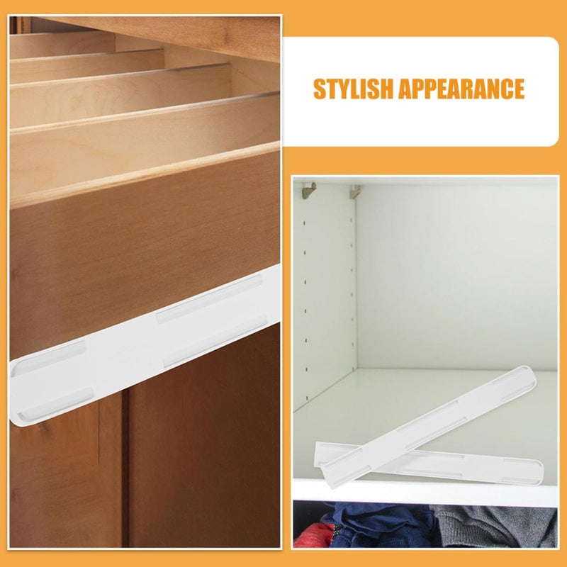 Full Extension White Plastic Drawer Slide Rails 4pcs Side Mount for Kitchen Cabinet Storage - Image 4