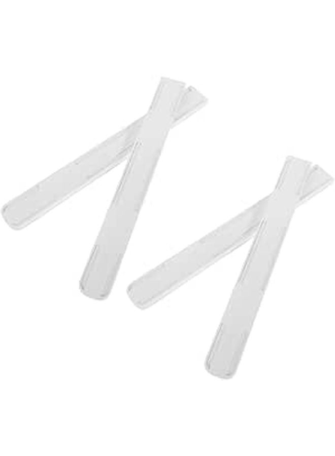 Full Extension White Plastic Drawer Slide Rails 4pcs Side Mount for Kitchen Cabinet Storage - Image 1