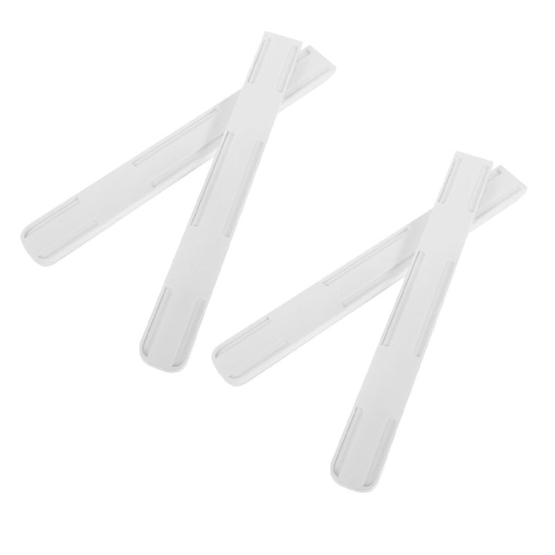Full Extension White Plastic Drawer Slide Rails 4pcs Side Mount for Kitchen Cabinet Storage - Image 2
