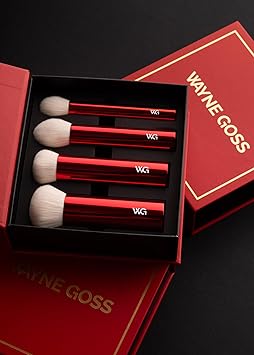 Wayne Goss Holiday Collection Makeup Brush Set of 4 Compact Handle Synthetic Brushes in Gift Box - Image 4