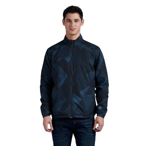 Pepe Jeans Black Abstract Print Full Sleeve Lightweight Jacket - Image 1