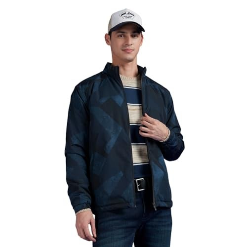 Pepe Jeans Black Abstract Print Full Sleeve Lightweight Jacket - Image 2